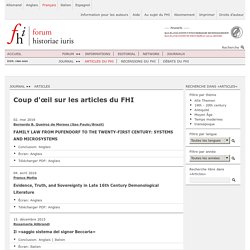 Articles du FHI - Journal - FHI