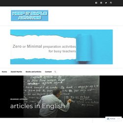 articles in English
