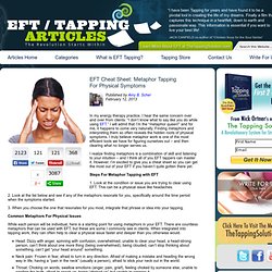 EFT / TAPPING ARTICLES » Blog Archive Metaphor Tapping For Physical Symptoms - The Tapping Solution