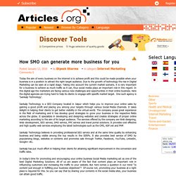 How SMO can generate more business for you