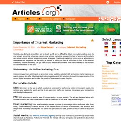 Importance of Internet Marketing