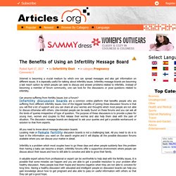 The Benefits of Using an Infertility Message Board