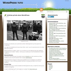 Articles privés dans WordPress