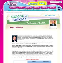Articles by Dr. Spencer Kagan - Kagan Coaching™