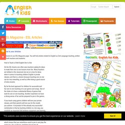 ESL Kids Articles,How to Teach a Child English One to One