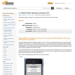 Mobile Photo Uploads to Amazon S3 : Articles & Tutorials