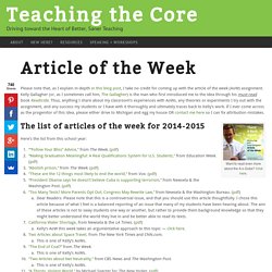 Articles of the Week (AoW)