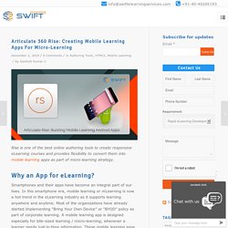 Articulate 360 Rise: Creating Mobile Learning Apps For Micro-Learning