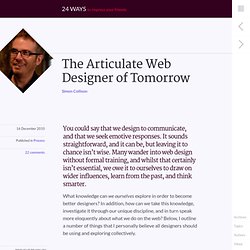 The Articulate Web Designer of Tomorrow