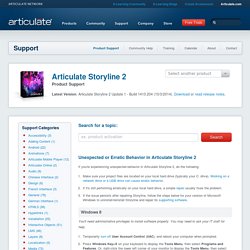 Support - Unexpected or Erratic Behavior in Articulate Storyline 2