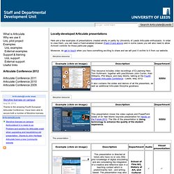 Articulate Presenter at the University of Leeds