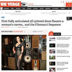 First fully articulated 3D printed dress flaunts a woman's curves... and the Fibonacci Sequence