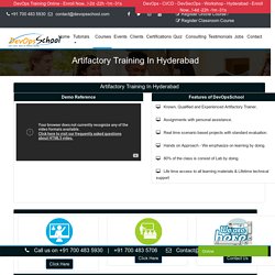 Artifactory Training In Hyedrabad