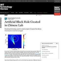 heating - Artificial Black Hole Created in Chinese Lab