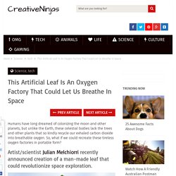 This Artificial Leaf Is An Oxygen Factory That Could Let Us Breathe In Space - CreativeNinjas