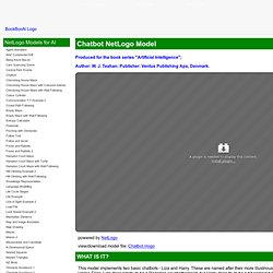 Artificial Intelligence - Volume 1: Chatbot NetLogo Model