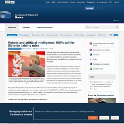 Robots and artificial intelligence: MEPs call for EU-wide liability rules