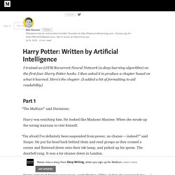 Harry Potter: Written by Artificial Intelligence – Deep Writing