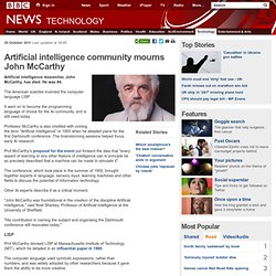 Artificial intelligence community mourns John McCarthy