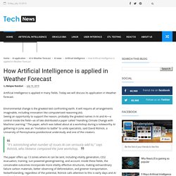 How Artificial Intelligence is applied in Weather Forecast - Multi Tech News