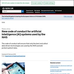 New code of conduct for artificial intelligence (AI) systems used by the NHS