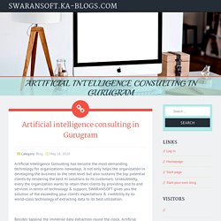 Artificial intelligence consulting in Gurugram