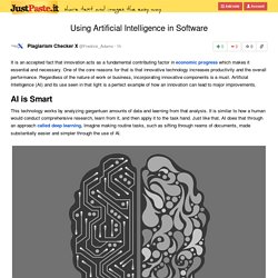 Using Artificial Intelligence in Software