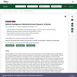 Artificial Intelligence in Nutrients Science Research: A Review