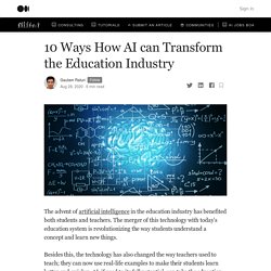10 Ways How AI can Transform the Education Industry