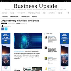 A Quick History of Artificial Intelligence
