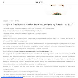 Artificial Intelligence Market Segment Analysis by Forecast to 2027 - MY SITE