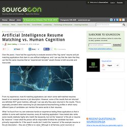 Artificial Intelligence Resume Matching vs. Human Cognition