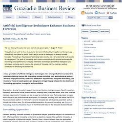 Artificial Intelligence Techniques Enhance Business Forecasts - Graziadio Business Review