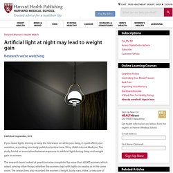Artificial light at night may lead to weight gain
