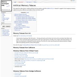 Artificial Memory Palaces - Memory Techniques Wiki