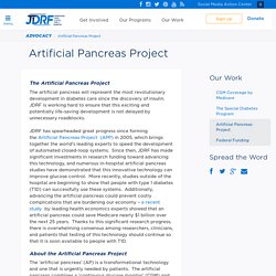 Artificial Pancreas Project - JDRF Advocacy
