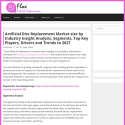 Artificial Disc Replacement Market Size By Industry Insight Analysis, Segments, Top Key Players, Drivers And Trends To 2027