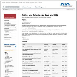 Artikel u. Tutorials zu Java, EAI, SOA, Open Source u. XML