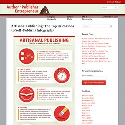 Artisanal Publishing: The Top 10 Reasons to Self-Publish (Infograph) · APE Blog