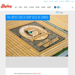The Artist Uses a Crop Field as Canvas