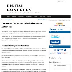 Create a Facebook Mini-Site from Artisteer