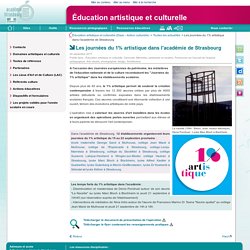 Les journées du 1% artistique dans l'académie de Strasbourg- Éducation artistique et culturelle
