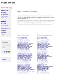 modern & contemporary artists and art