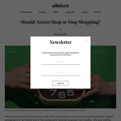 Should Artists Shop or Stop Shopping?