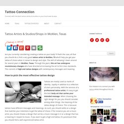 Tattoo Artists & Studios in McAllen, TX - TattooConnection