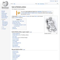 List of fetish artists