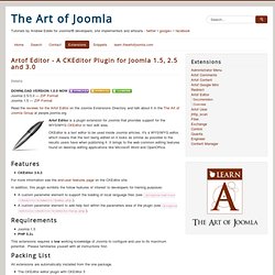 Artof Editor - A CKEditor Plugin for Joomla 1.5 and 1.6