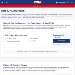 Arts & Humanities - WEA Sydney