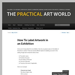 How To Label Artwork in an Exhibition