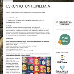 USKONTOTUNTIUNELMIA: Etätehtävä: Arvausleikki uskontoon liittyvistä merkkihenkilöistä